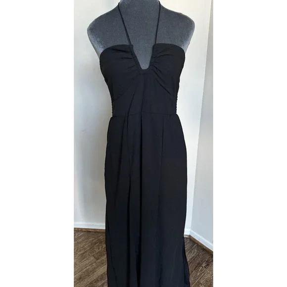 Maxi Dress M Romantic Whimsigoth Boho Dark Fairy Grunge Witchy Convertible Flowy - Picture 10 of 15